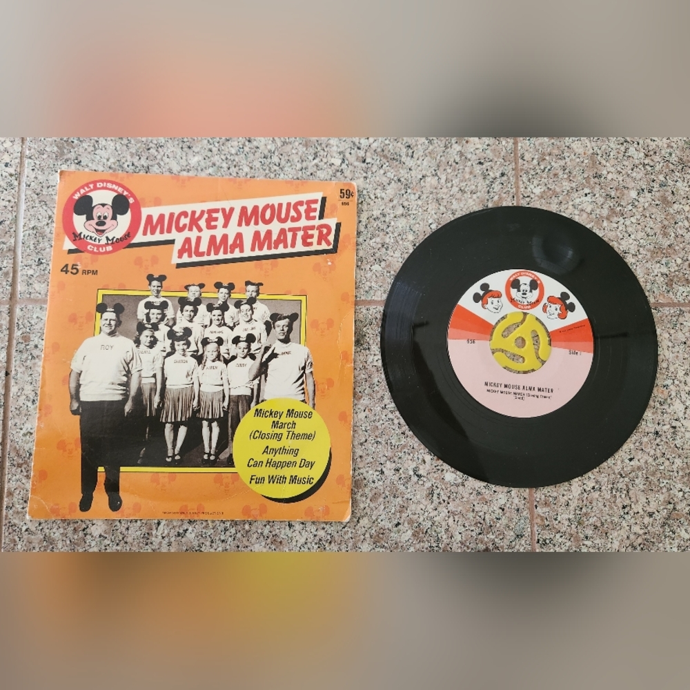 Mickey Mouse Club Alma Mater Vintage 45 rpm Record $22